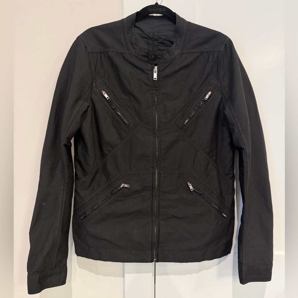 RICK OWENS Black Men's Multi‎ Zip Jacket Size L EUC